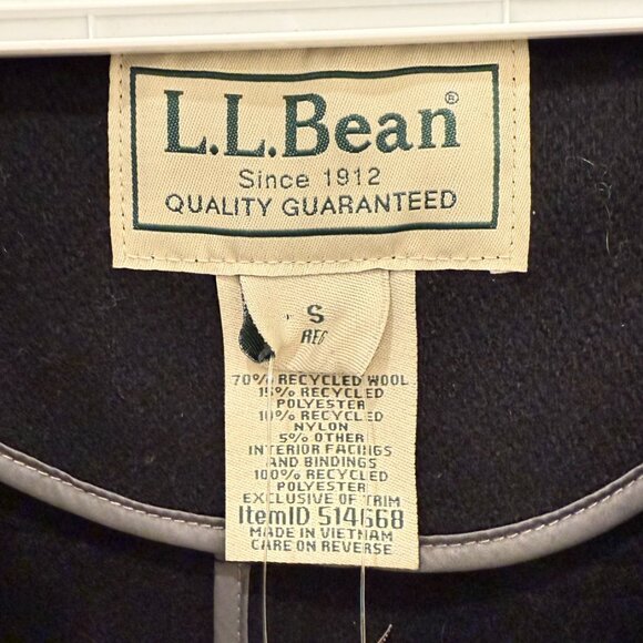 NWT LL Bean West End Wool Coat Women's Small Black Warm for Winter & Holidays - Picture 10 of 10